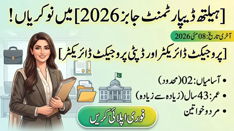 Health Department jobs 2026 featured image for Project Director and Deputy Project Director vacancies in Quetta.