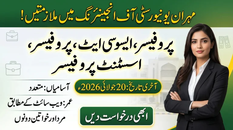 Mehran University of Engineering Jobs 2026 faculty vacancies apply online featured image